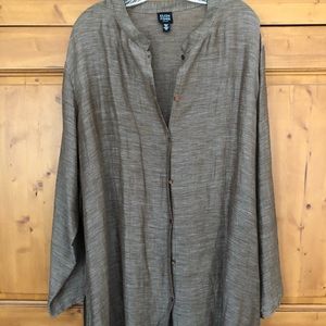 Sz 3xl Eileen Fisher long sleeve button down top